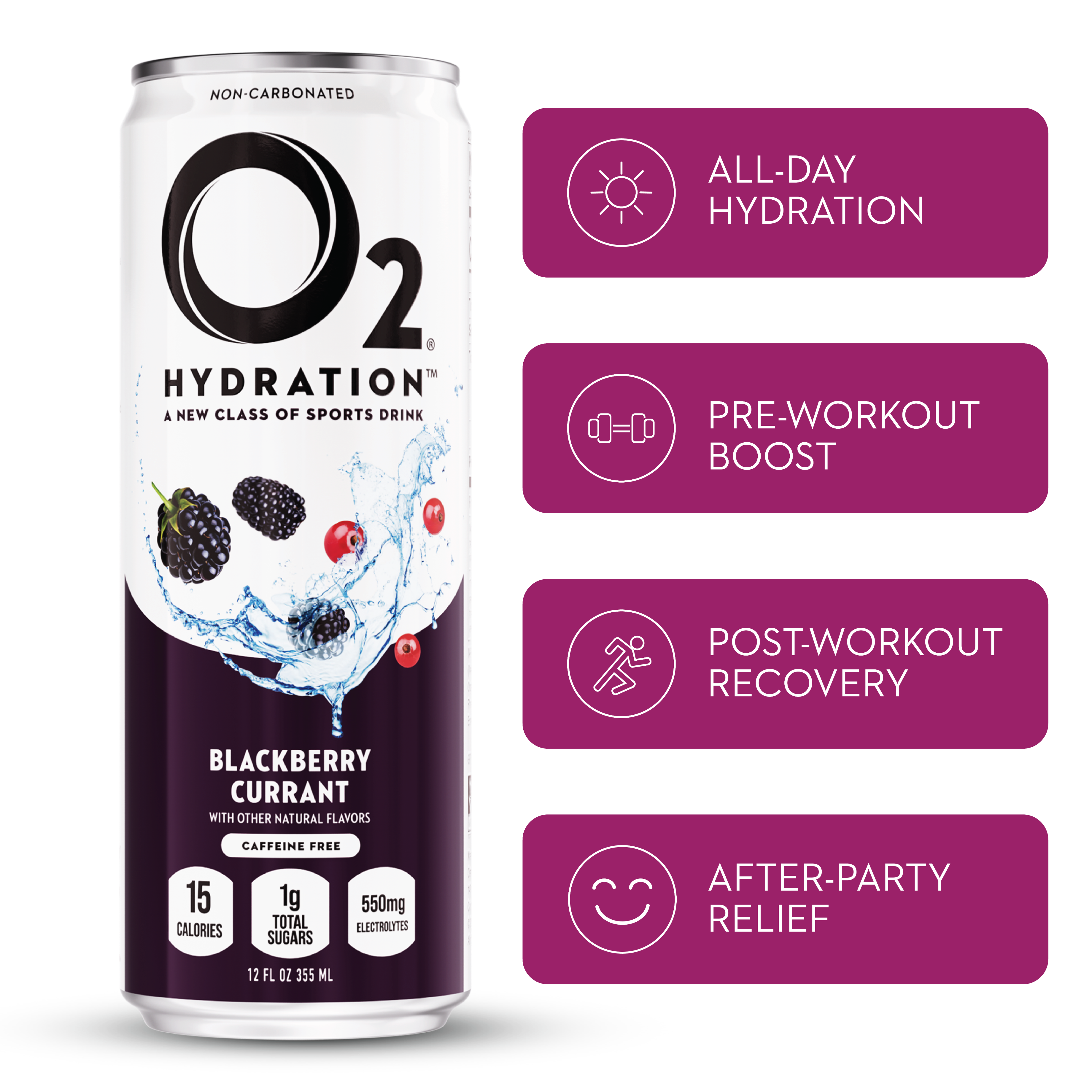 O2 Blackberry Currant Recovery Drink
