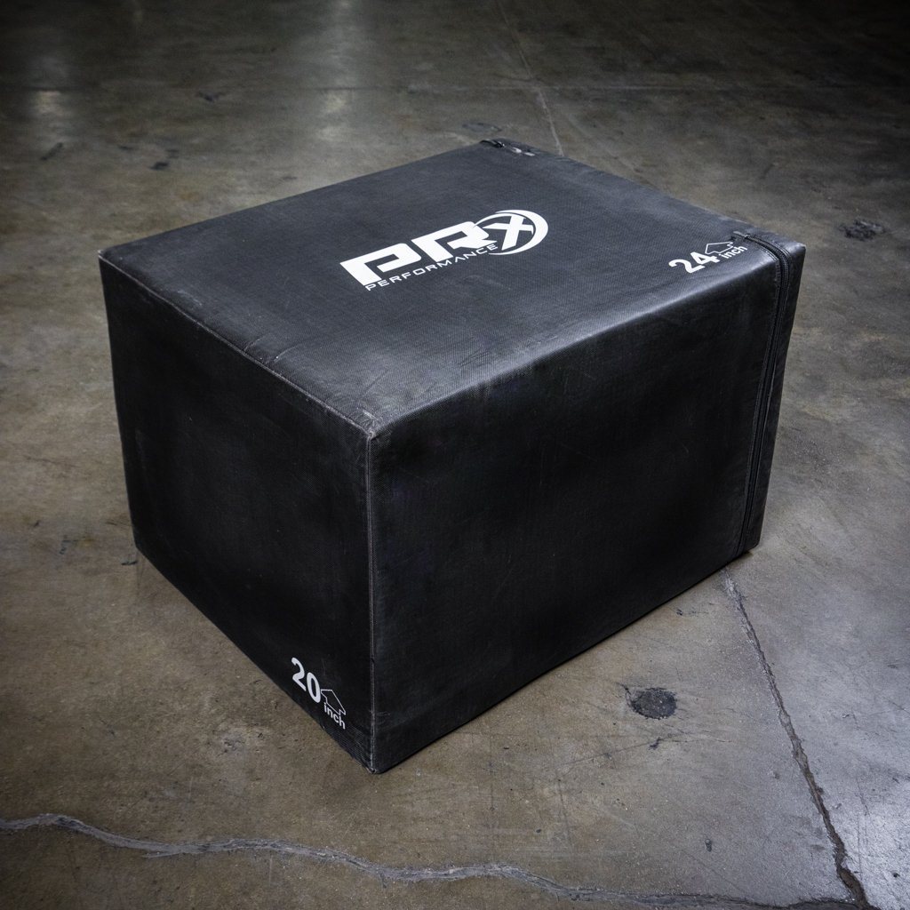 PRX foam soft three 3-in-1 plyo box on a concrete floor