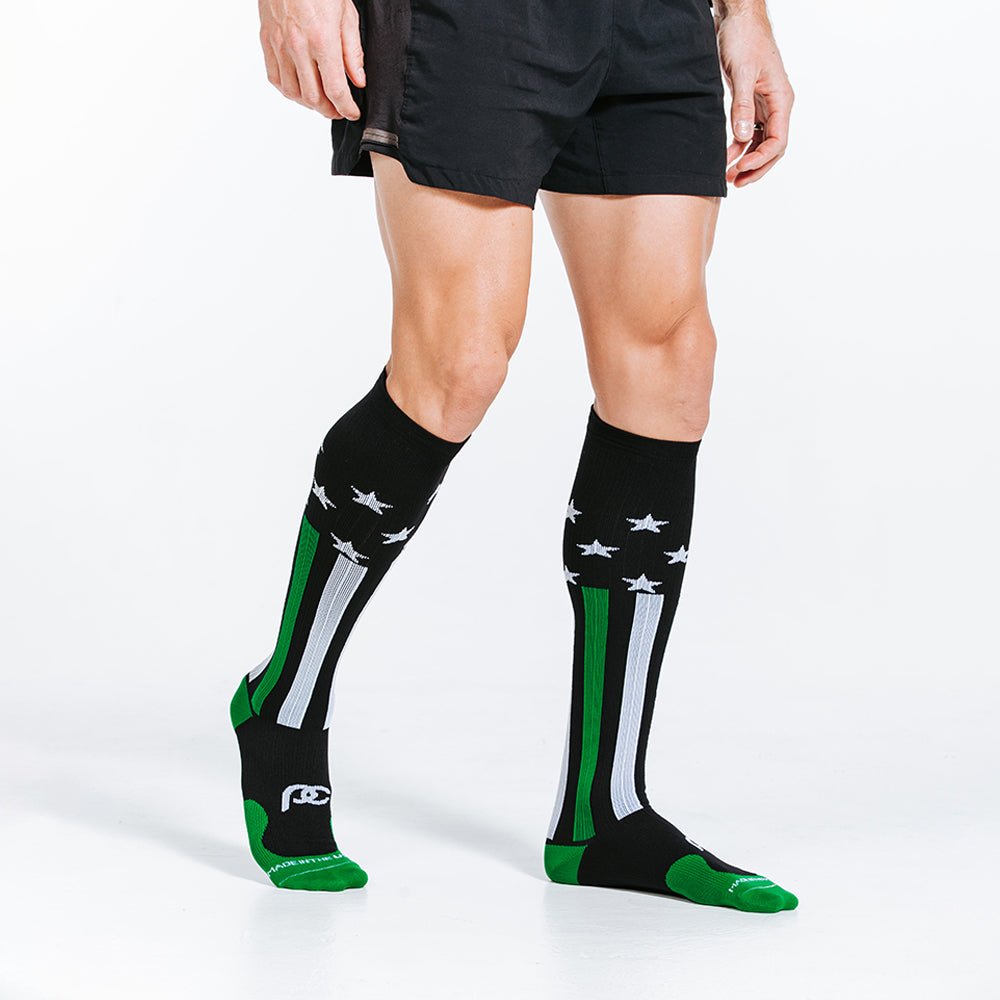 Pro Compression Marathon Socks, First Responder Green