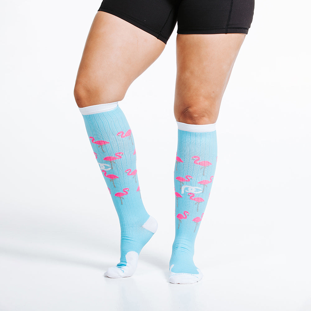 Pro Compression Marathon Socks, Flamingos