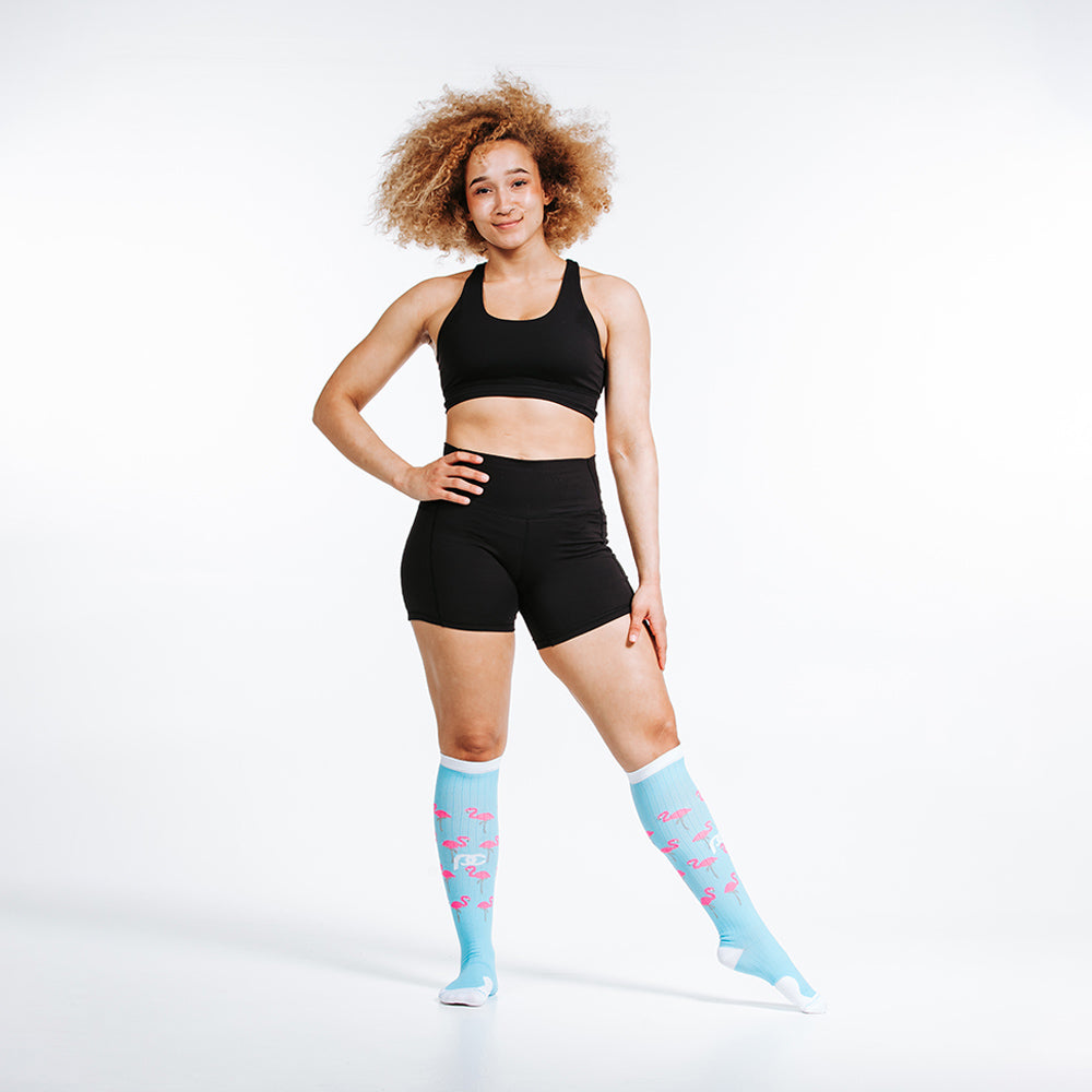 Pro Compression Marathon Socks, Flamingos