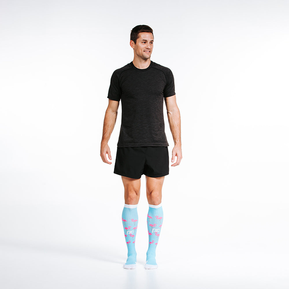 Pro Compression Marathon Socks, Flamingos