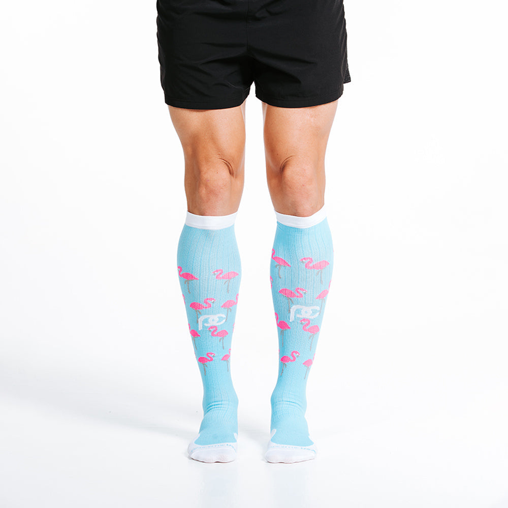 Pro Compression Marathon Socks, Flamingos
