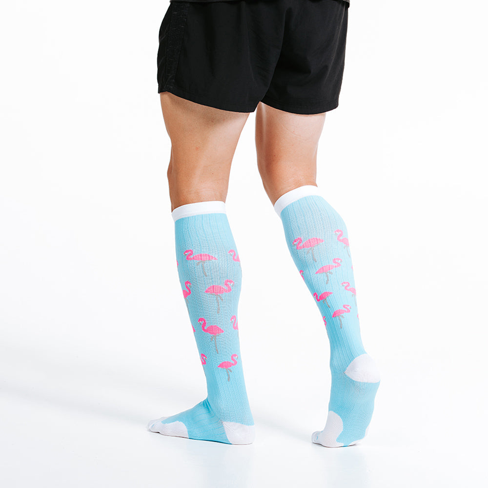 Pro Compression Marathon Socks, Flamingos