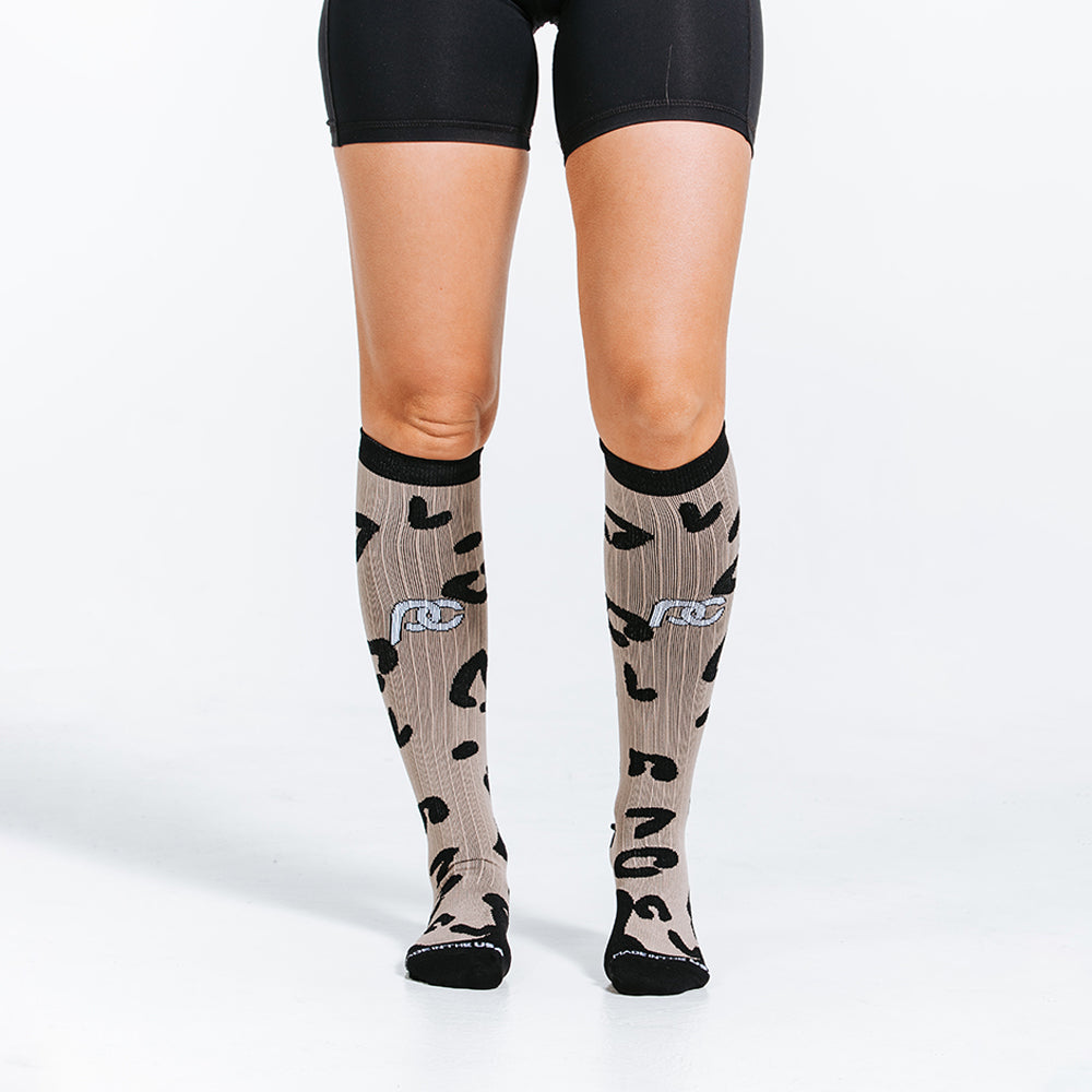 Pro Compression Marathon Socks, Leopard