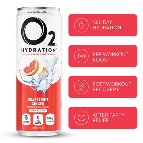 O2 Grapefruit Ginger Recovery Drink