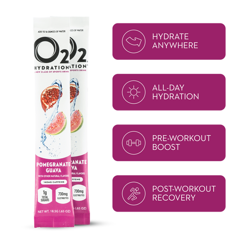 O2 Powdered Hydration Mix Pomegranate Guava