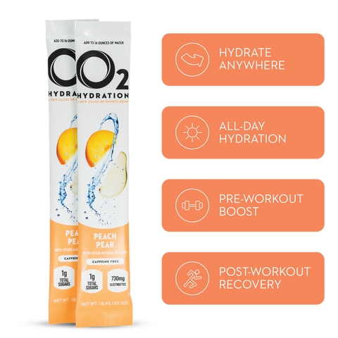 O2 Powdered Hydration Mix Peach Pear