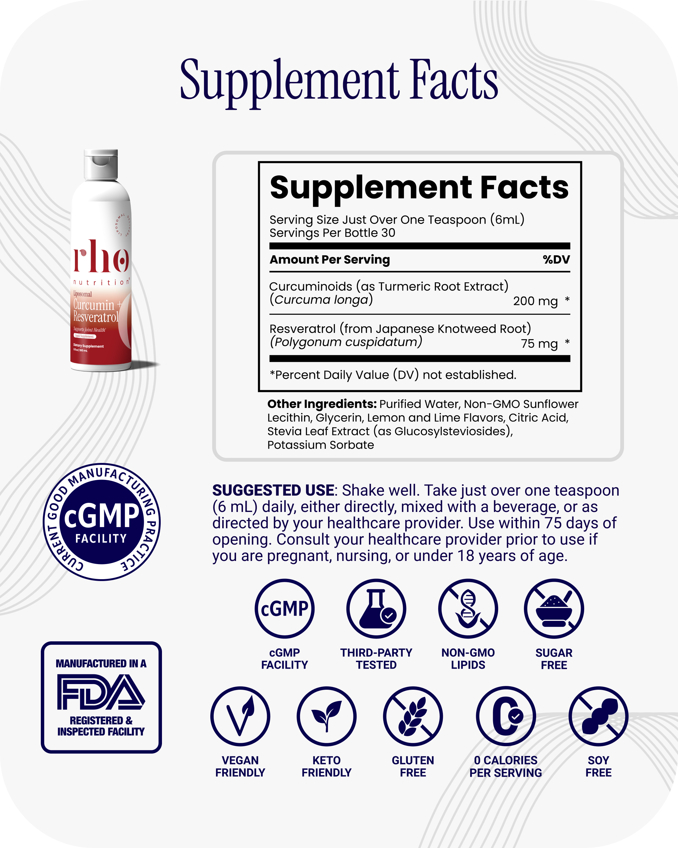 Rho Liposomal Curcumin + Resveratrol Rho Liposomal Curcumin + Resveratrol
