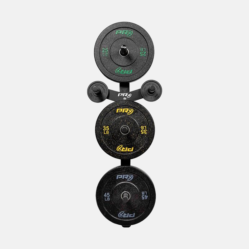  PRX wall mount plate storage three post with wing with bumper plates
