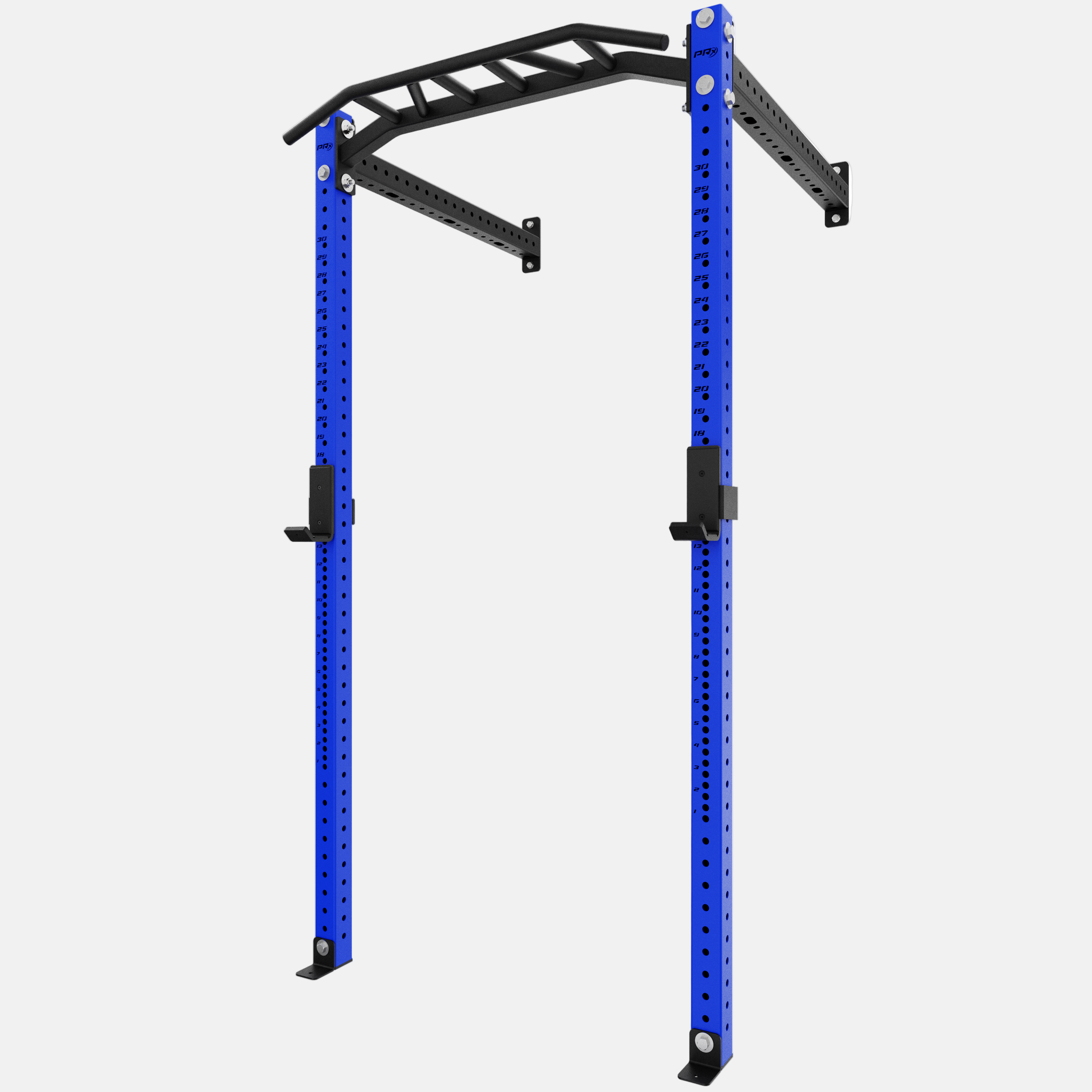 Blue PRX pull-up bar and squat rack