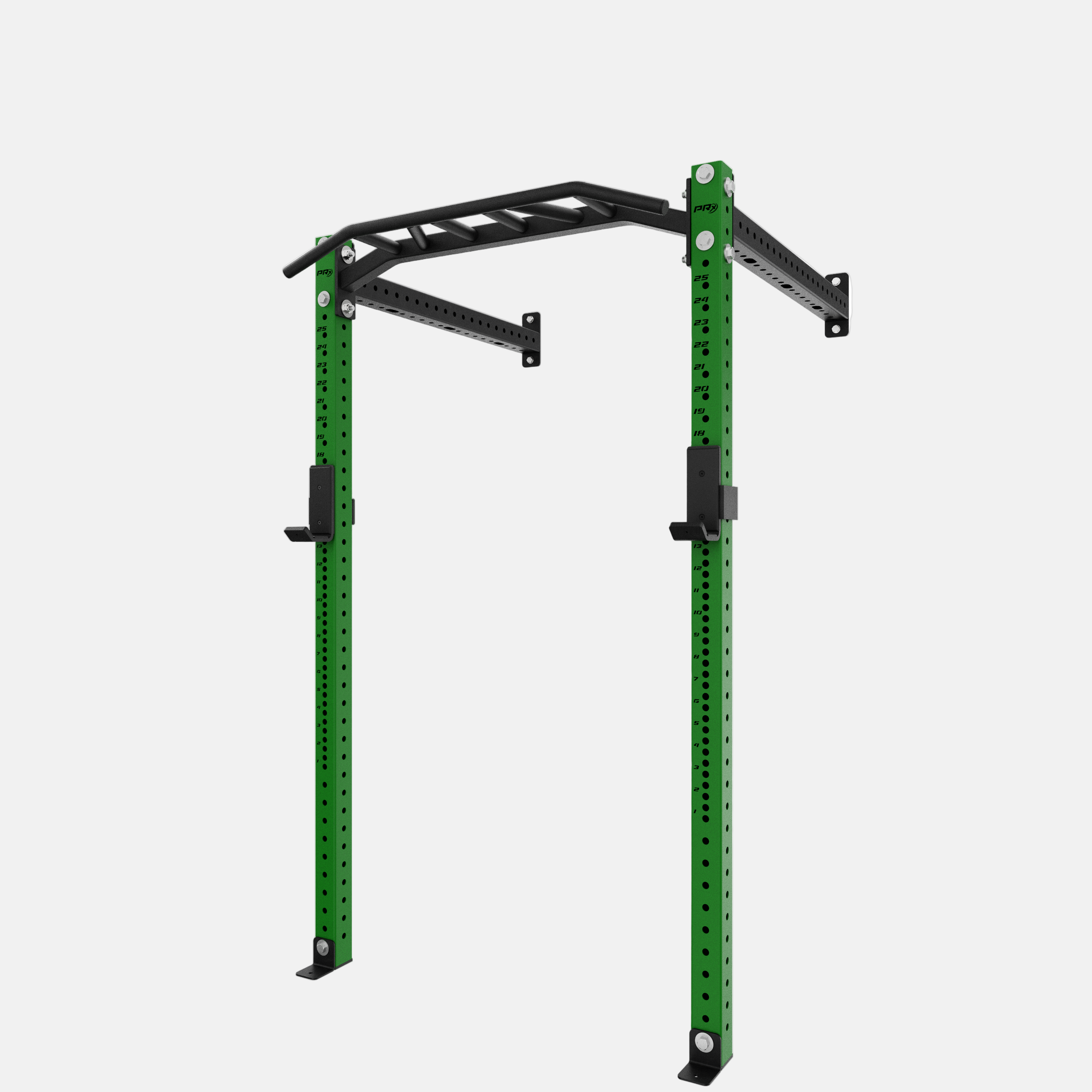 Green PRX pull-up bar and squat rack
