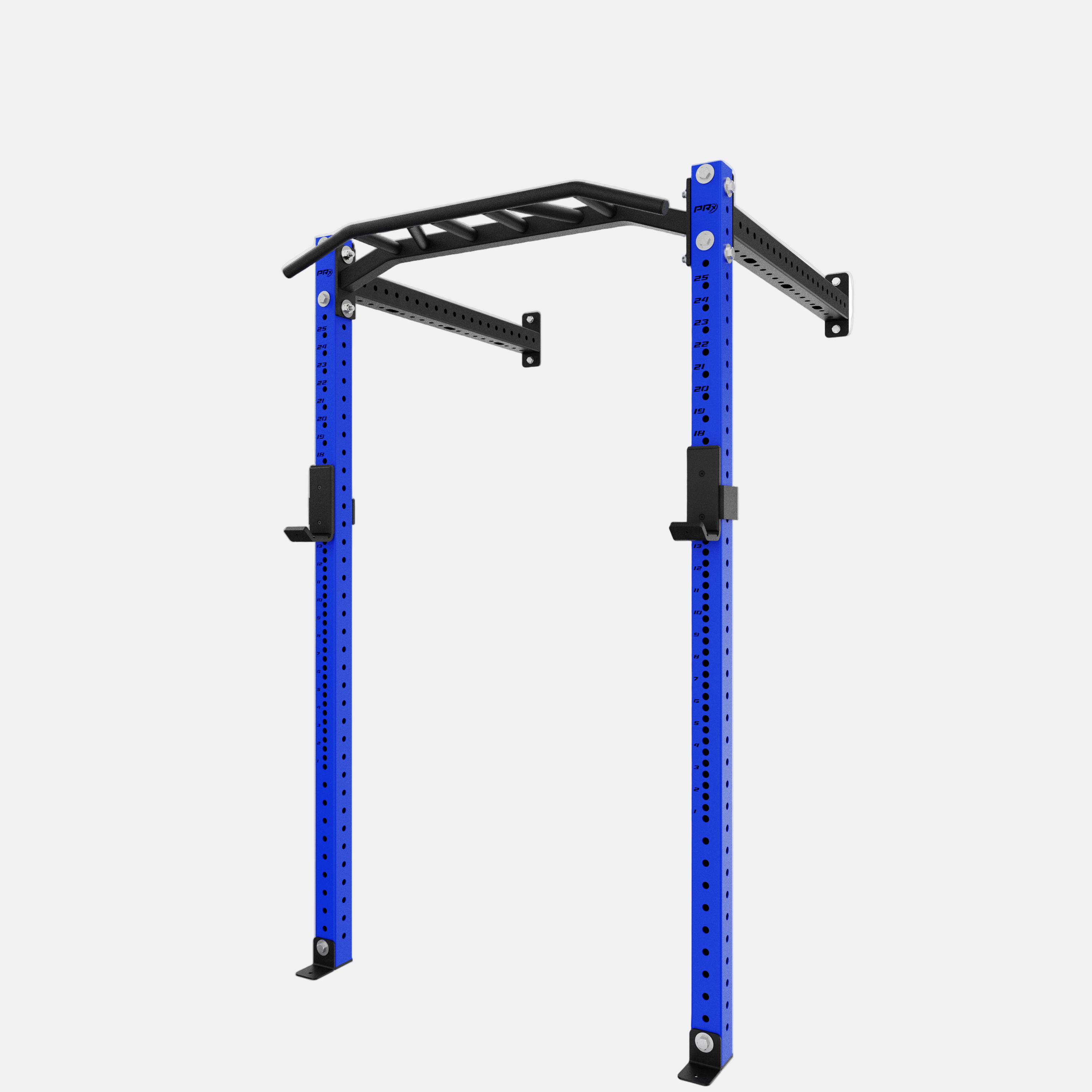 Blue PRX pull-up bar and squat rack