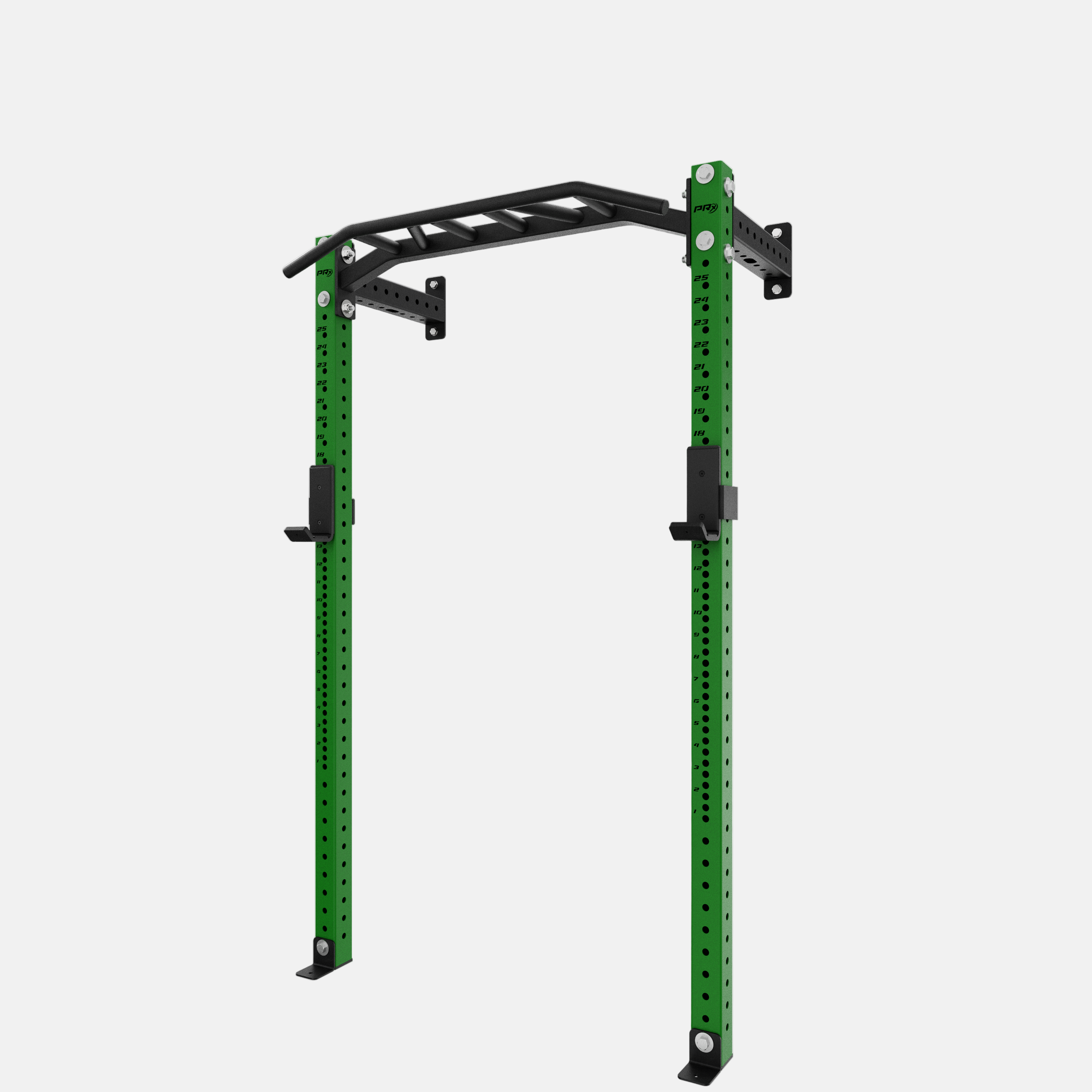 Green PRX pull-up bar and squat rack