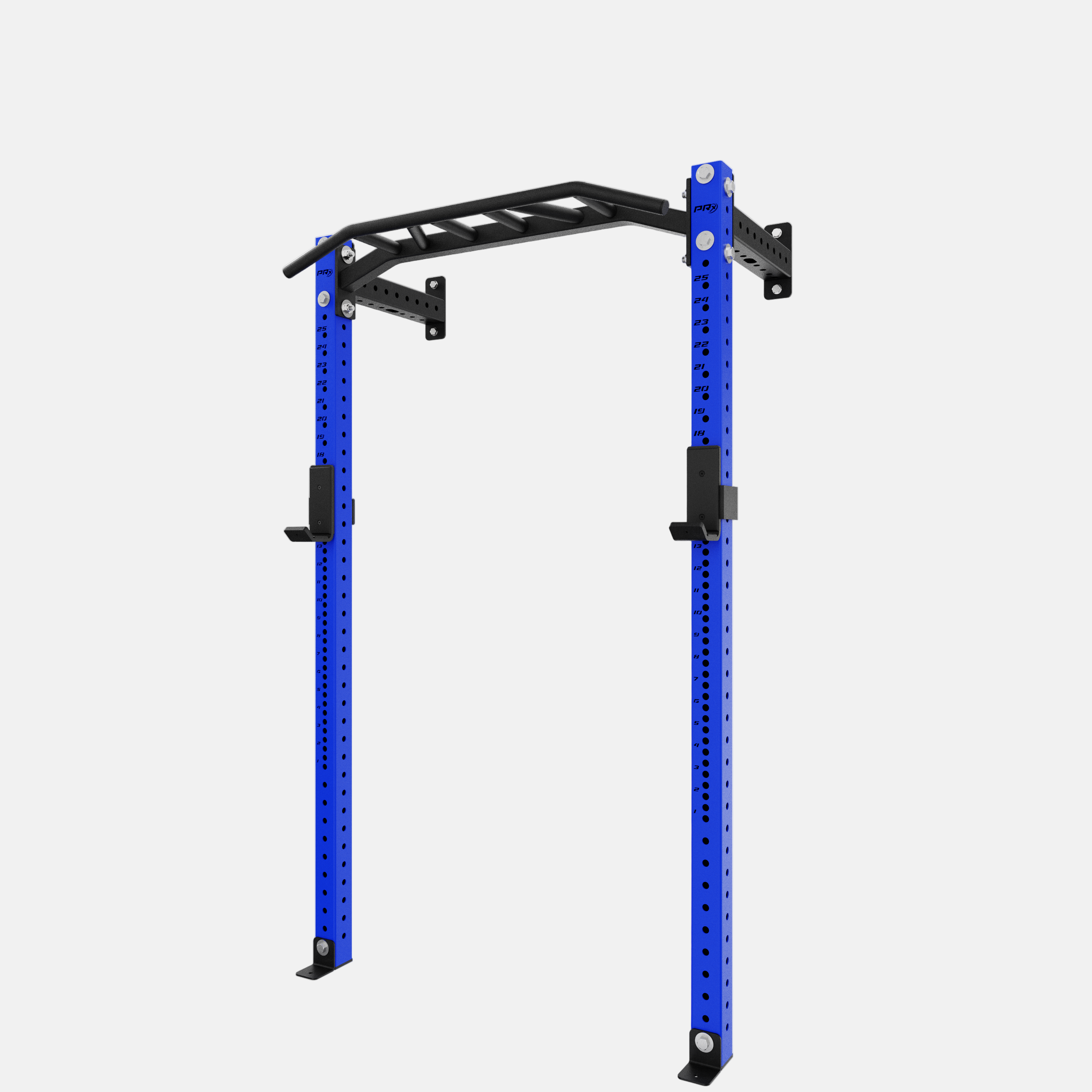 Blue PRX pull-up bar and squat rack