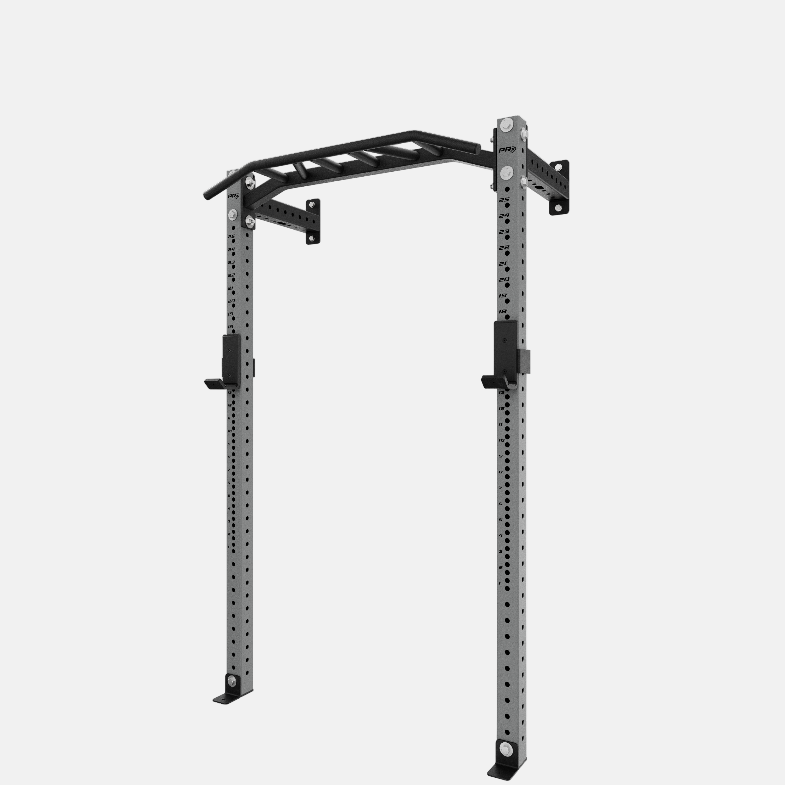 Black and gray PRX pull-up bar and squat rack