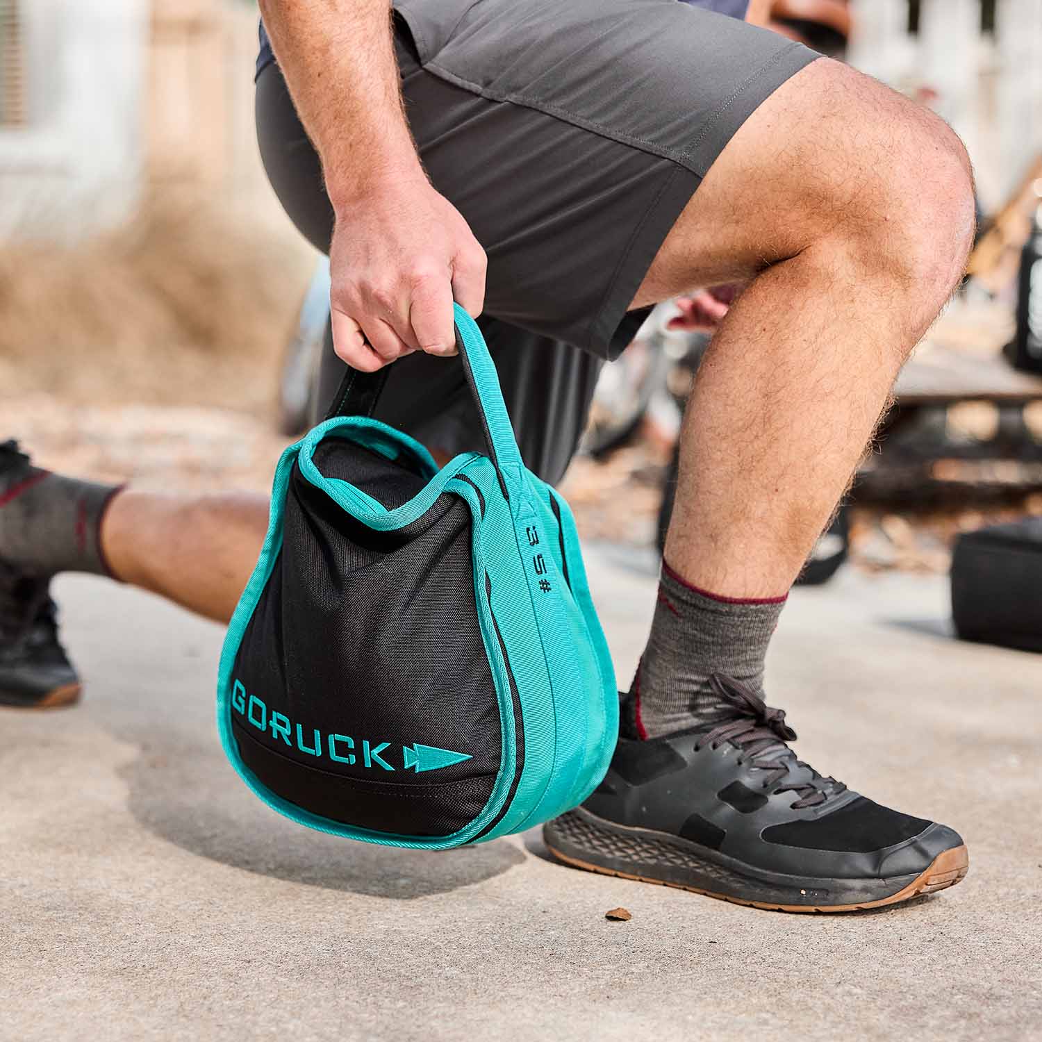 goruck-sand-kettlebell-Black + Teal-35lb