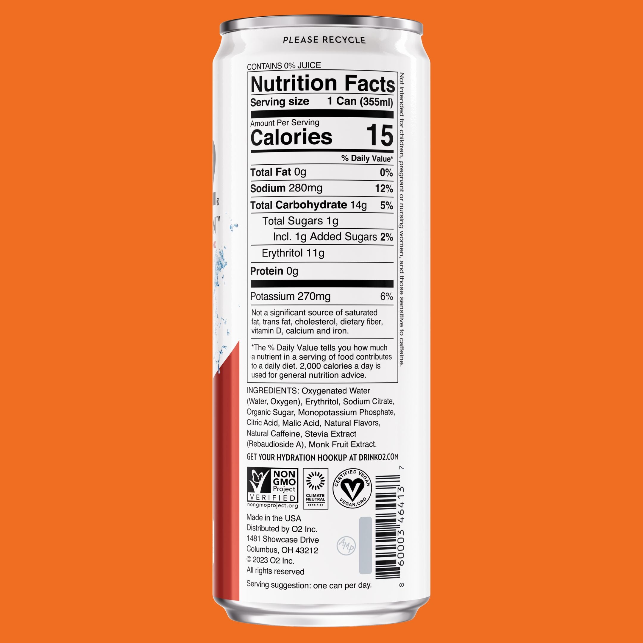 O2 Orange Mango Recovery Drink