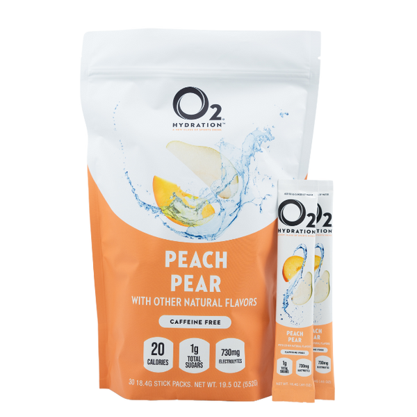 O2 Powdered Hydration Mix Peach Pear | Again Faster