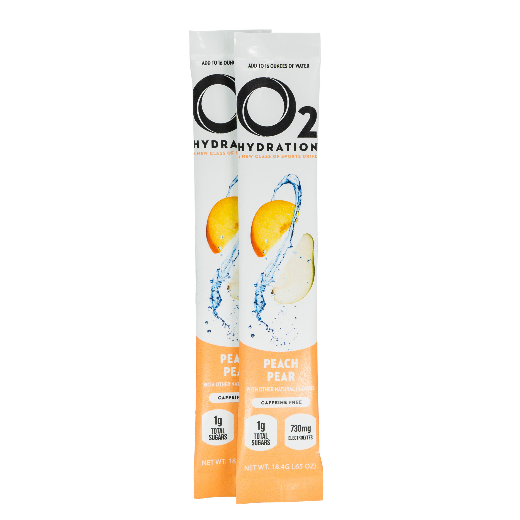 O2 Powdered Hydration Mix Peach Pear