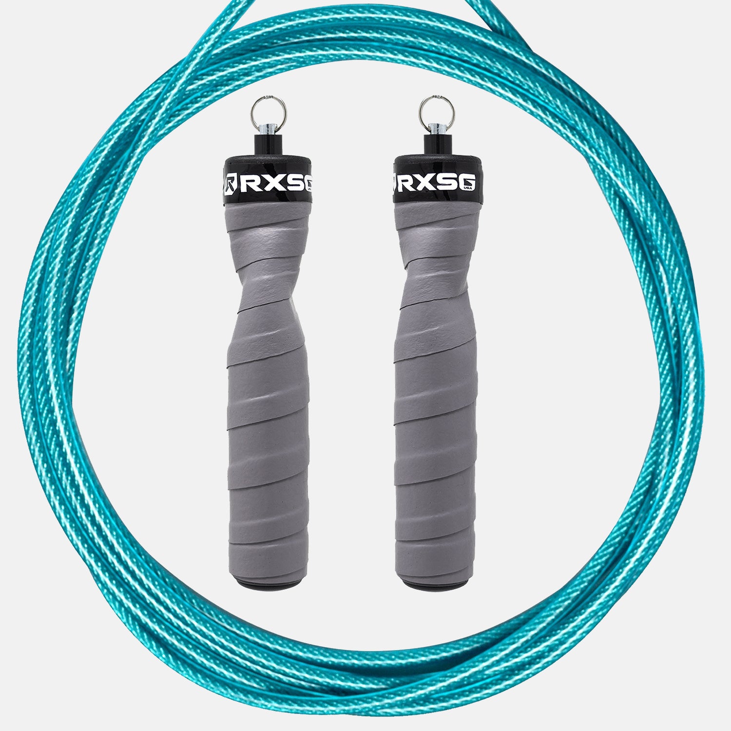 RXSG CustomFit Jump Rope Original Gray/Clear Teal
