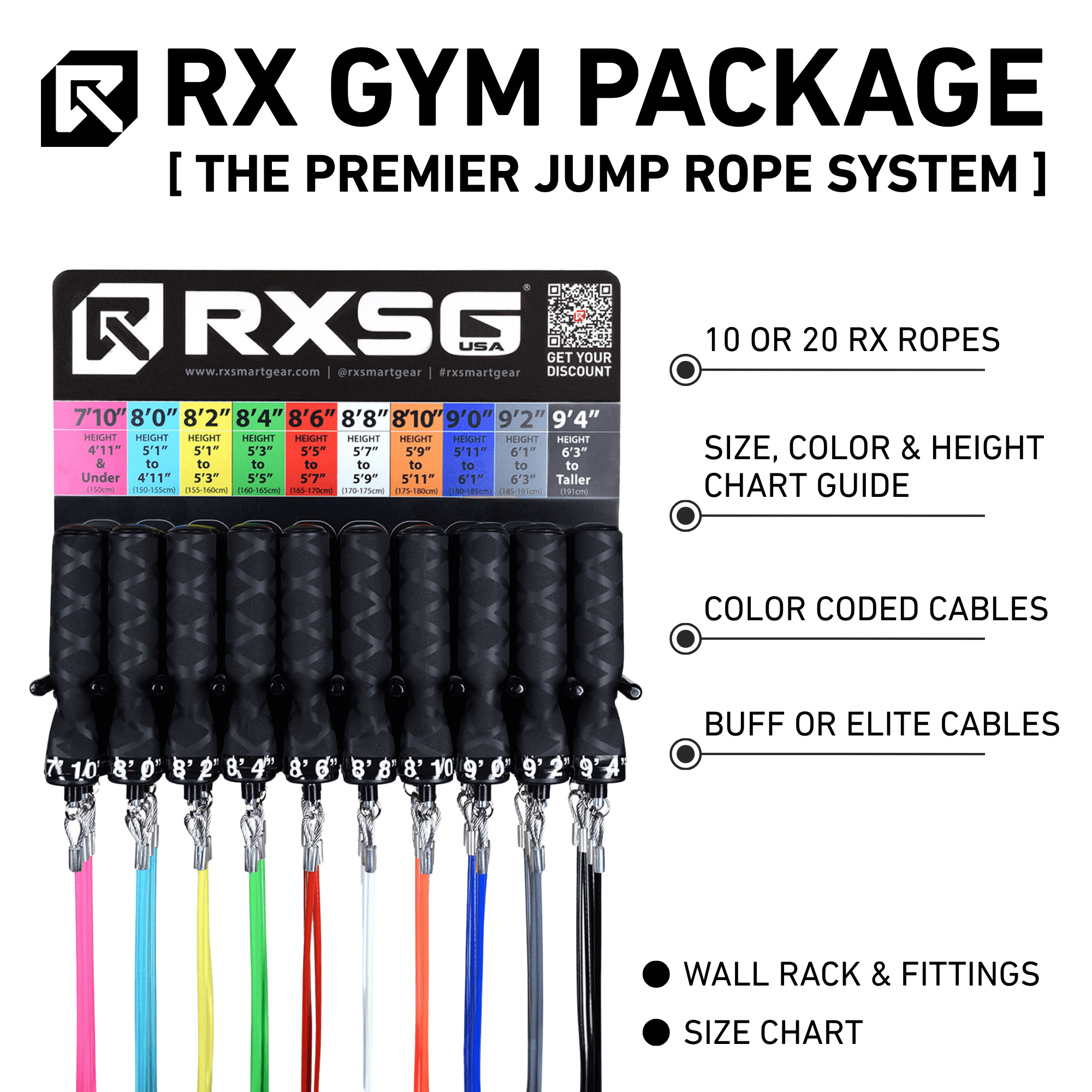 RX Smart Gear Speed Rope Gym Package