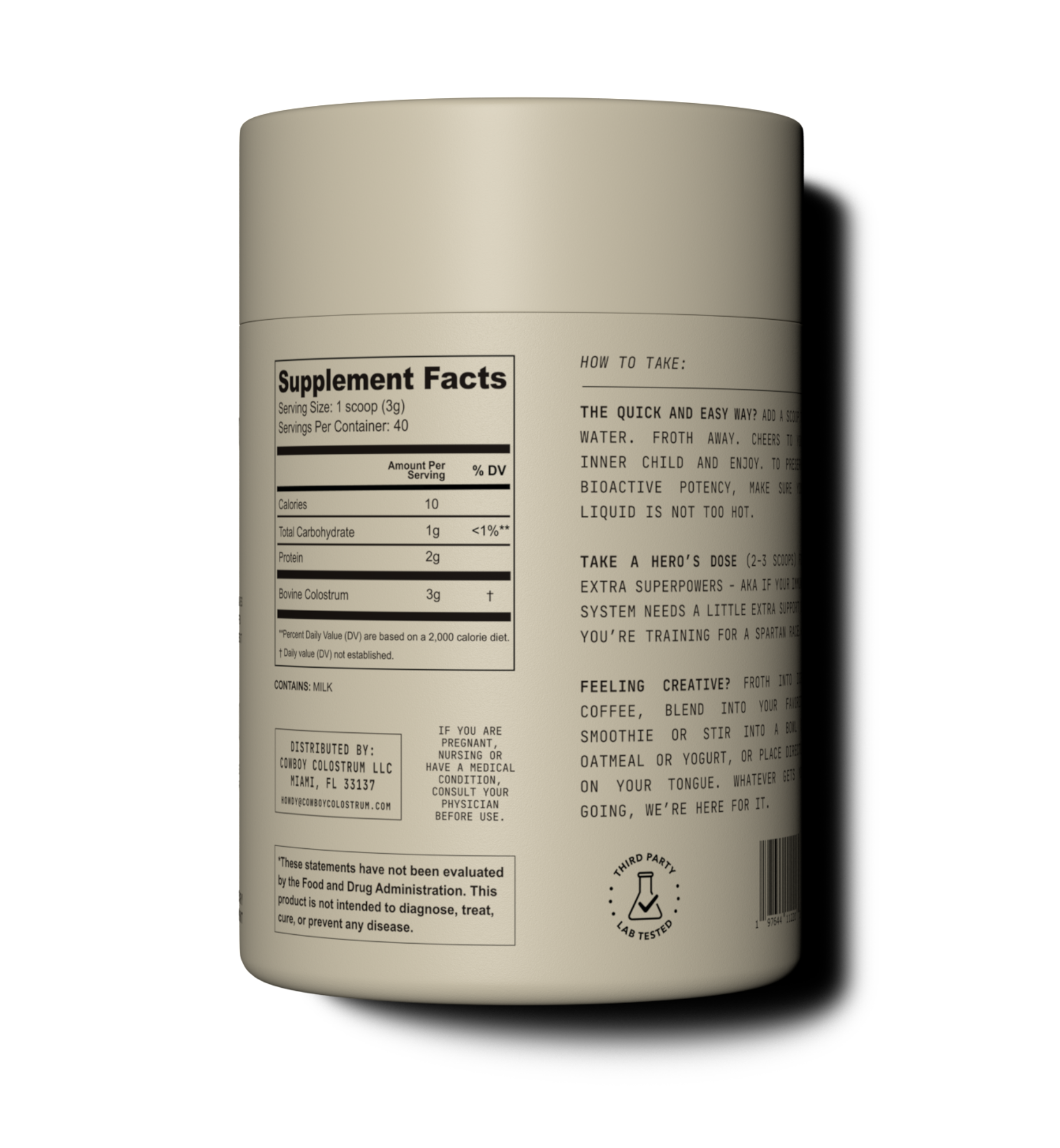 Nature's Gold: Unflavored Colostrum