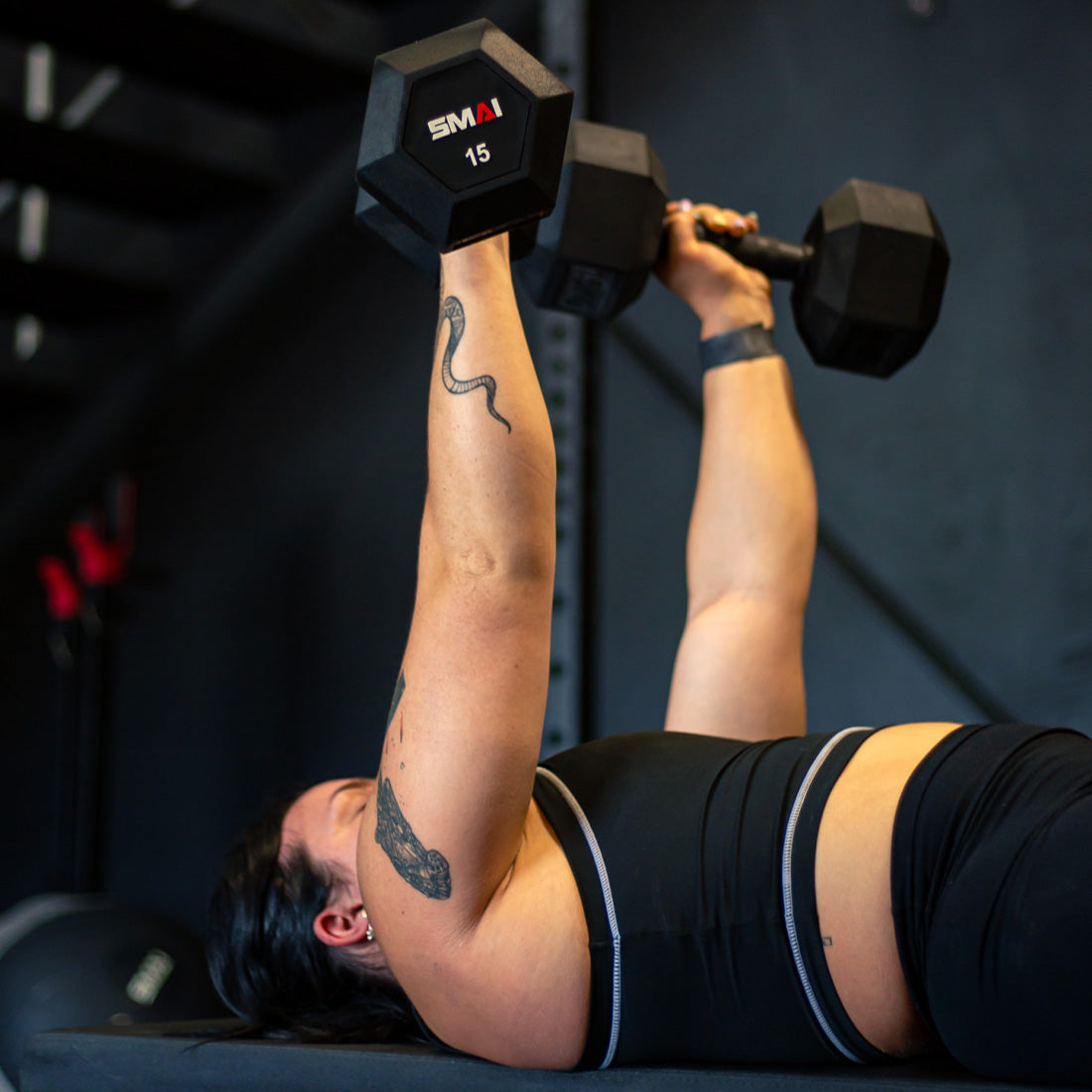 Rubber Hex Dumbbell Pair