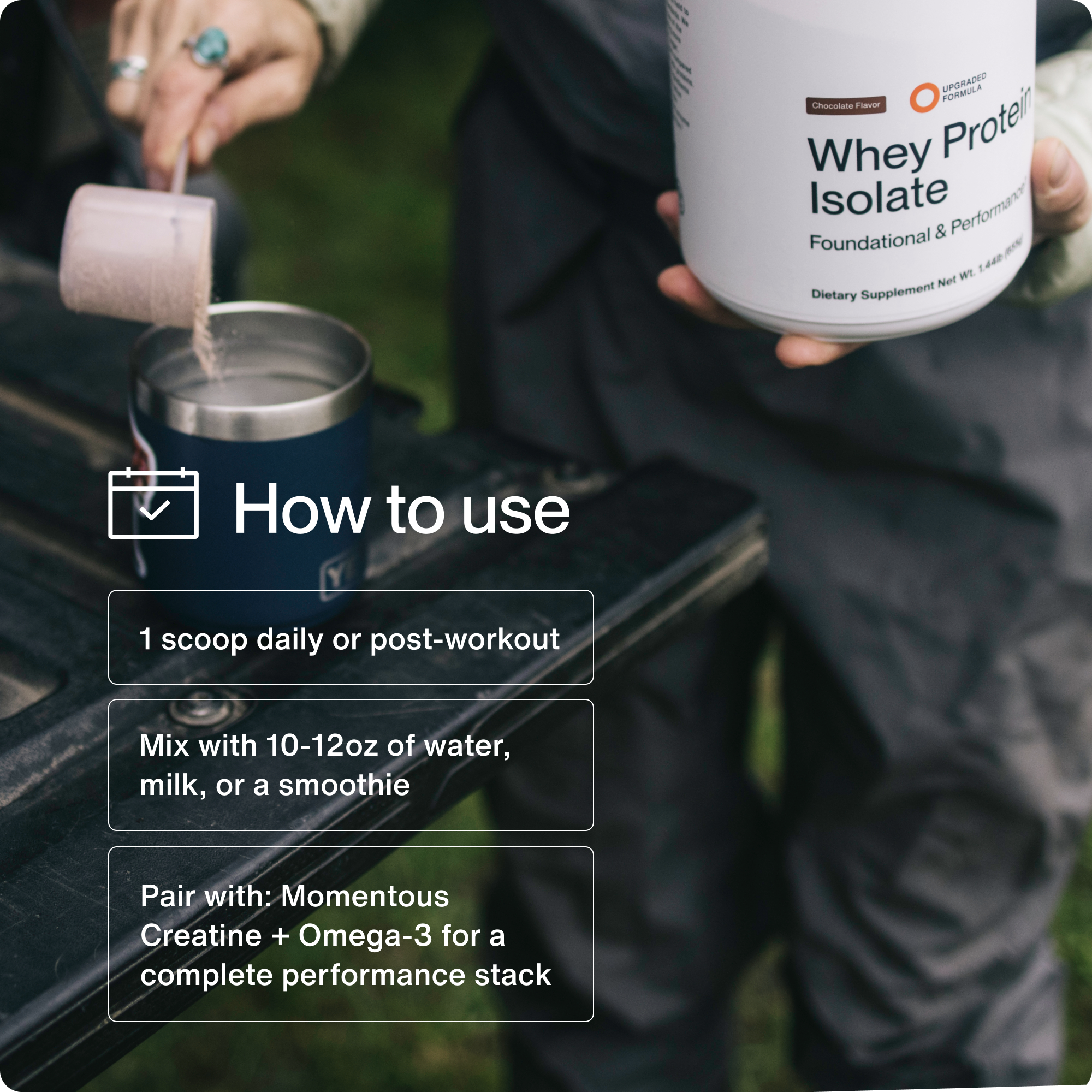 Momentous Grass-Fed Whey Protein Isolate Powder