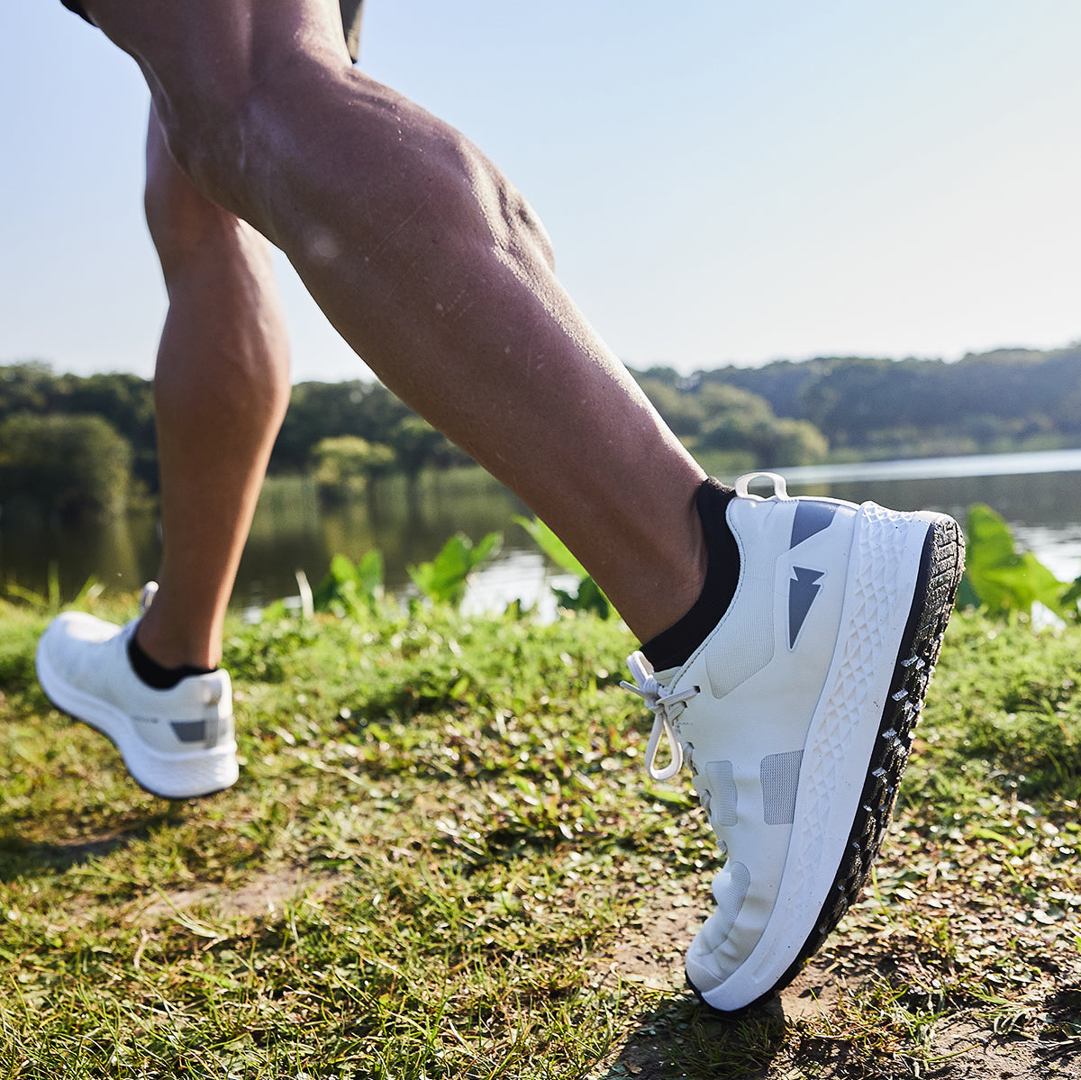 Rough Runners - Light Grey + White