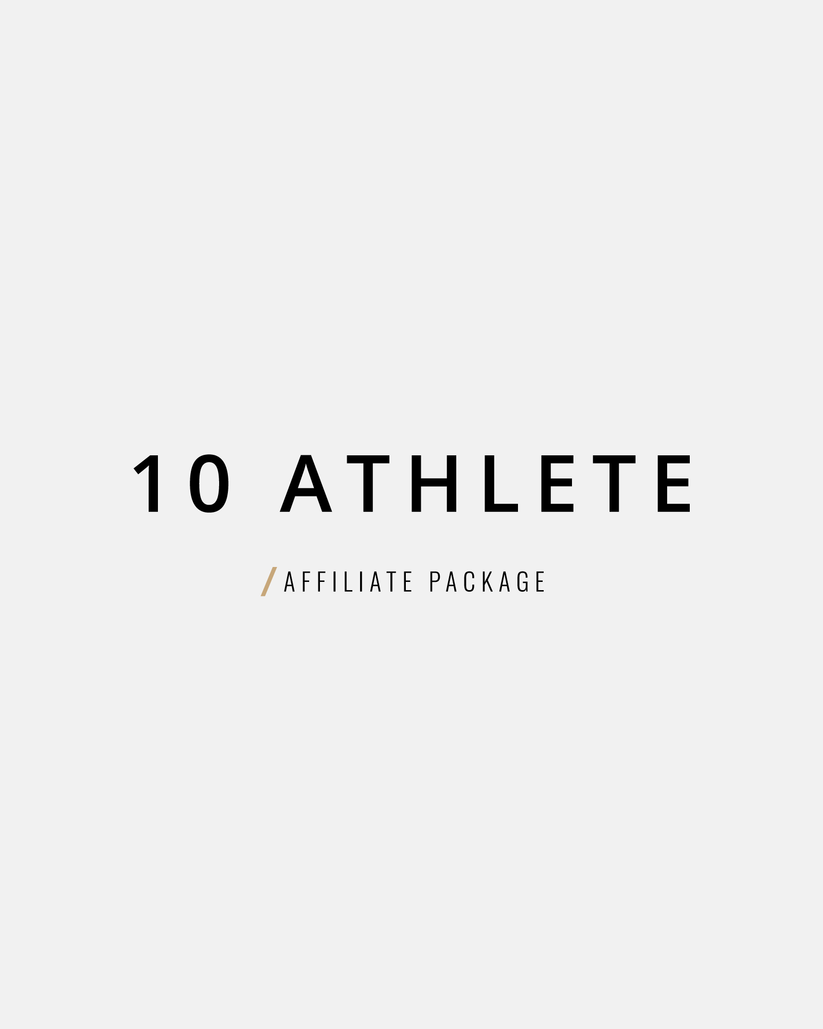 ten athlete affiliate gym package for crossfit gym