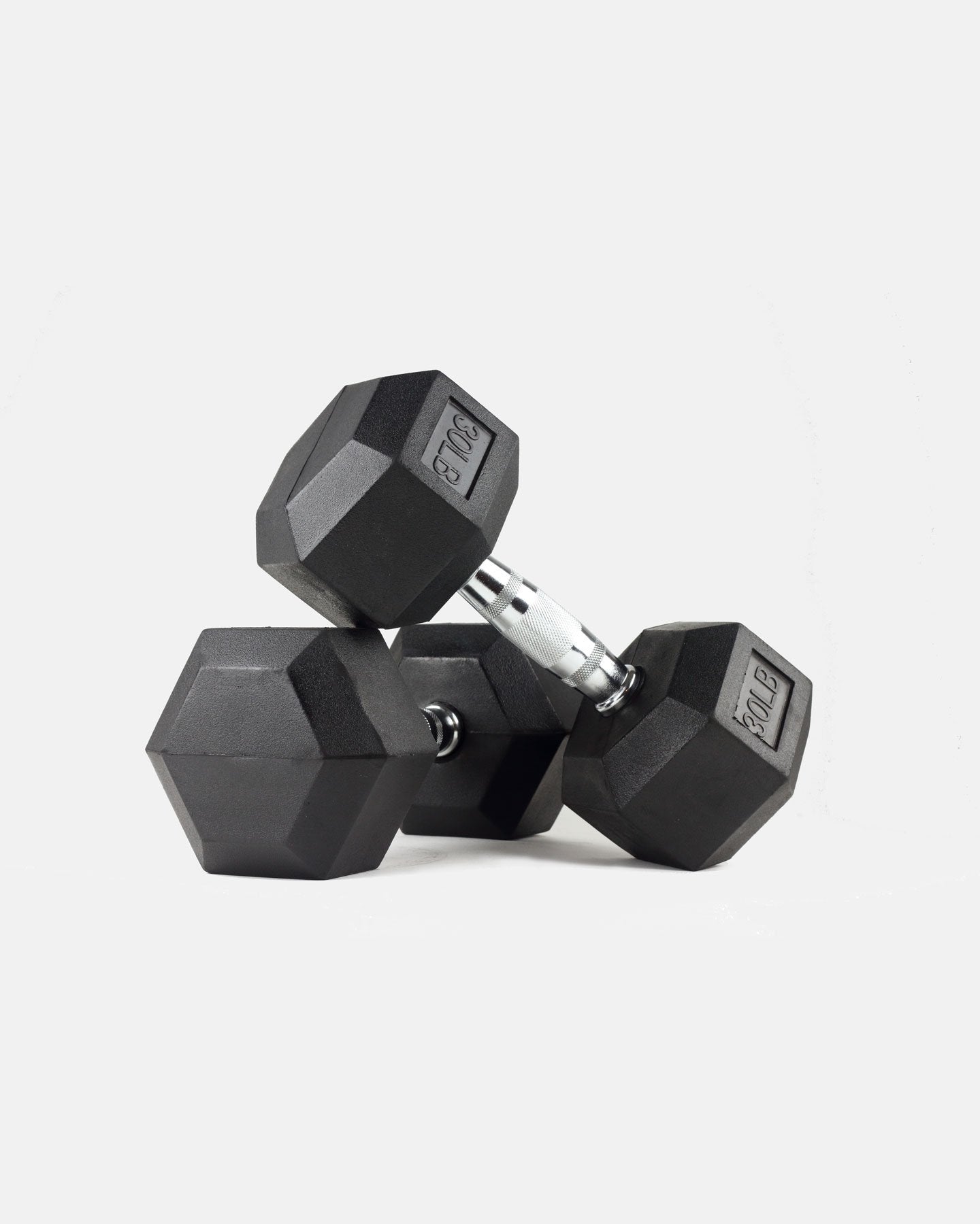 30lb rubber hex dumbbell pair