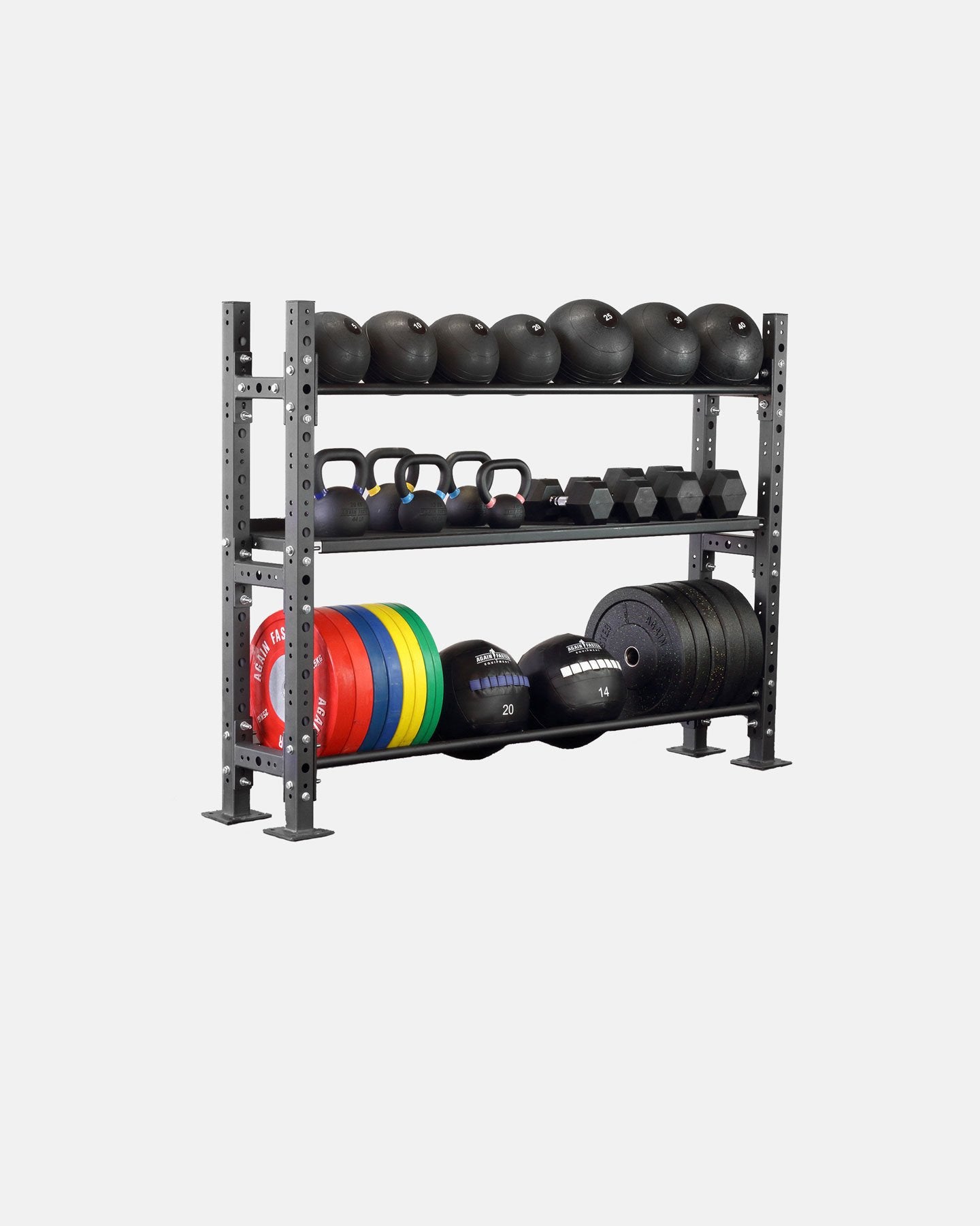 mass storage unity for home commercial gym medball slam ball bumper plates