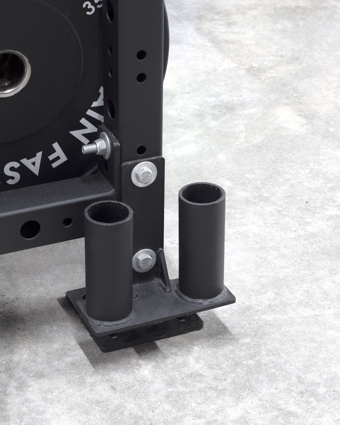 Barbell holder rack attachment clearance