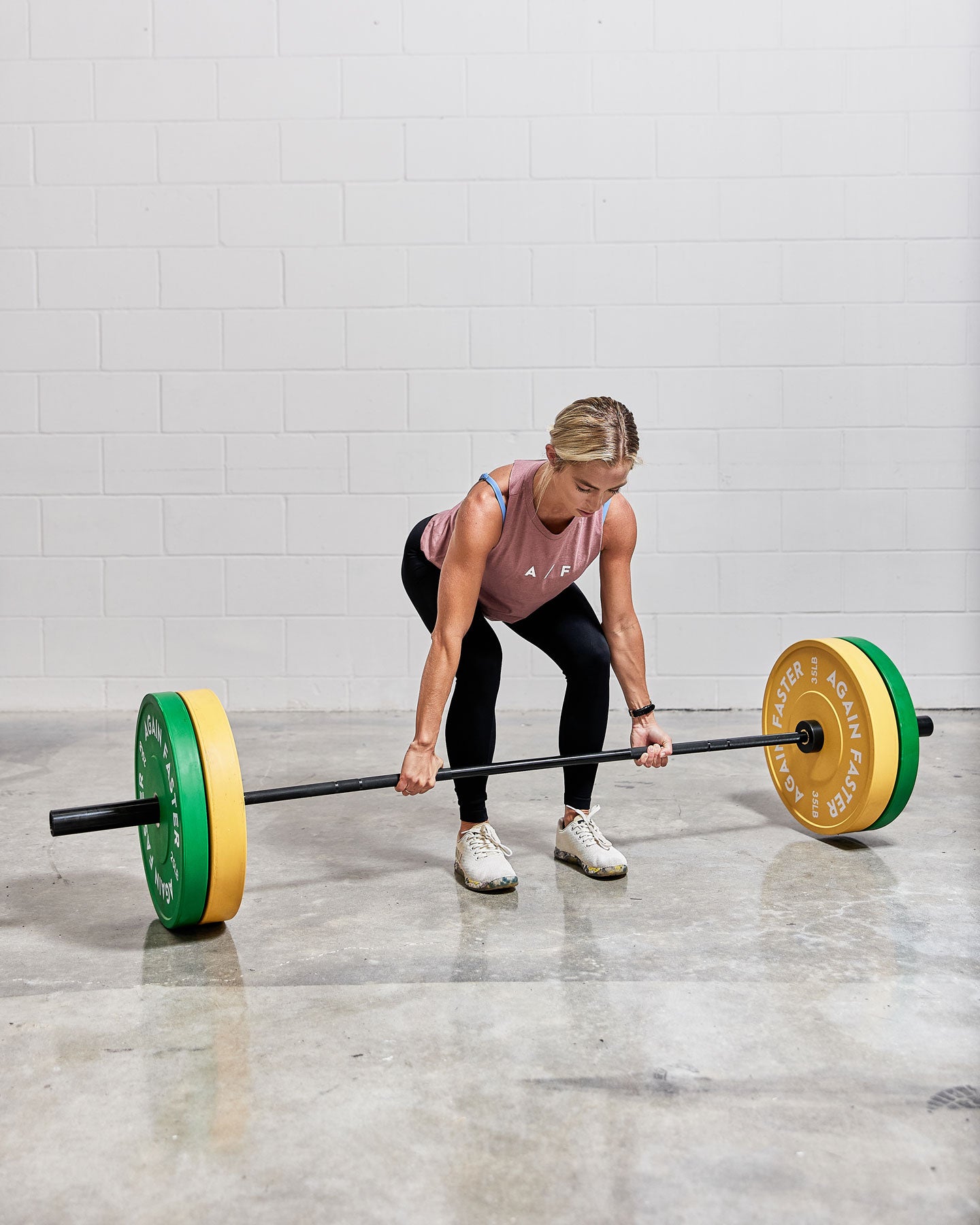 deadlift olympic barbell 25lb 35lb color bumper plate