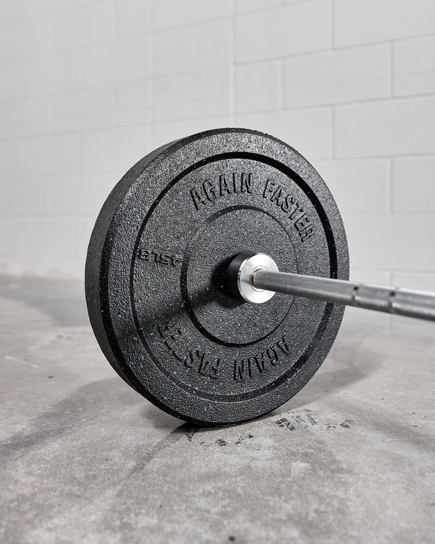 olympic barbell and 45lb crumb bumper plate