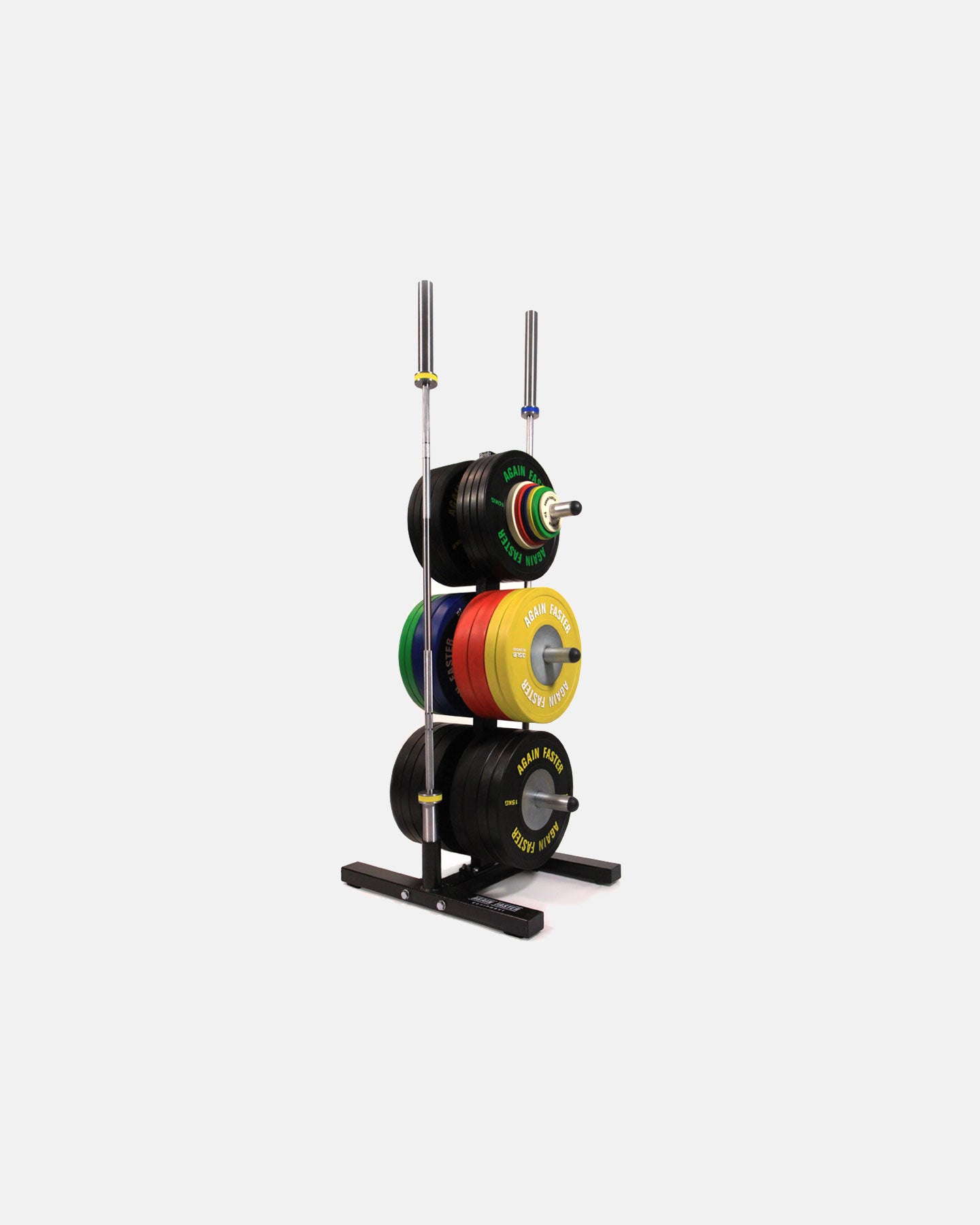 bumper plate tree for weight plates and barbell