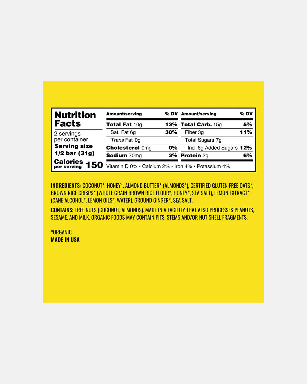 Kate's Real Food Organic Bar - 4 Pack